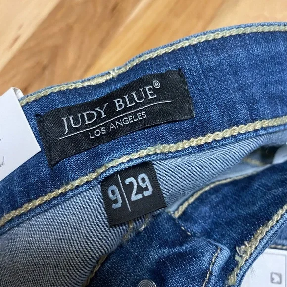 Judy Blue Skinny Jeans Distressed Blue - Picture 4 of 7